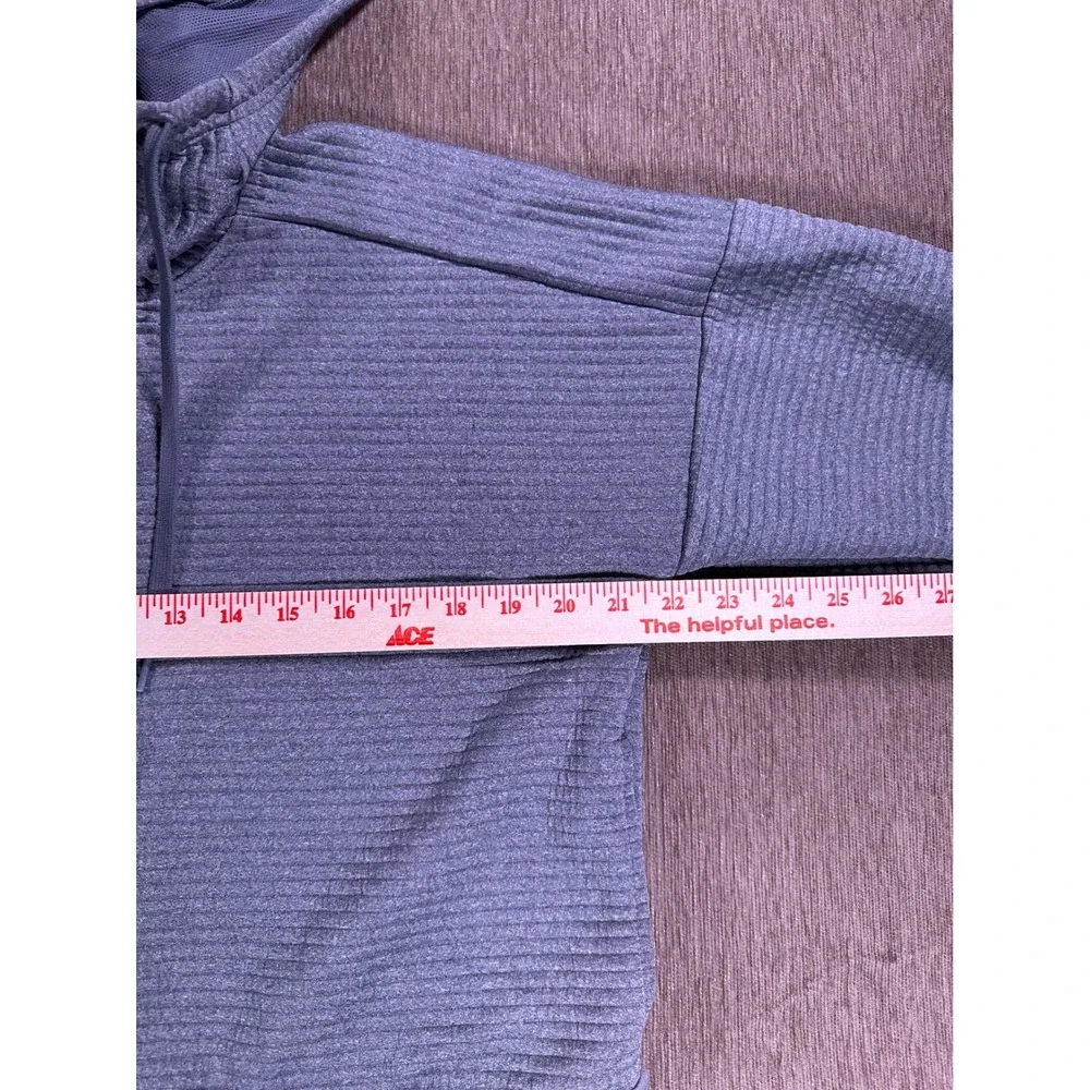 Nike Dri-FIT Womens Full Zip Textured Ribbed Hoodie Grey Small